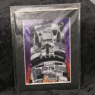 The Tower - Signed and Matted Tarot Print