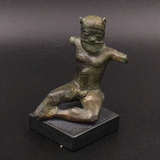 Satyr Armless Statue - 4 inches Tall in Bronze - Made in Greece