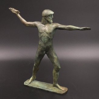 Zeus Statue - 8 inches Tall in Bronze - Made in Greece