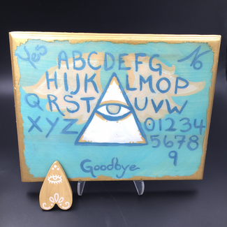 Hand Painted Winged Eye of Providence Spirit Board