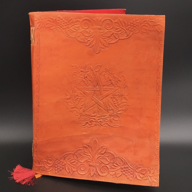 Large Herbal Pentagram Journal in Orange