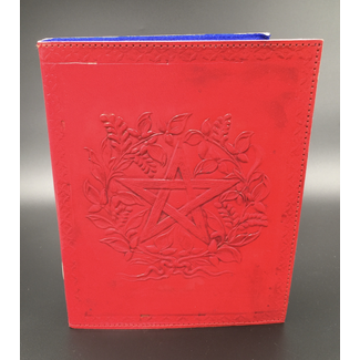 Small Herbal Pentagram Journal in Red