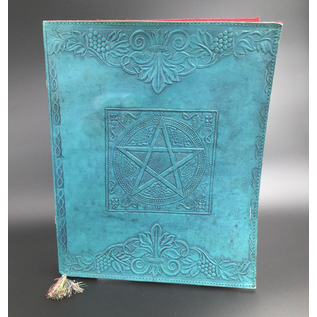 Large Pentacle in Square Journal in Blue