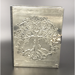 Small Detailed Celtic Knot Tree Journal with Metal Cover
