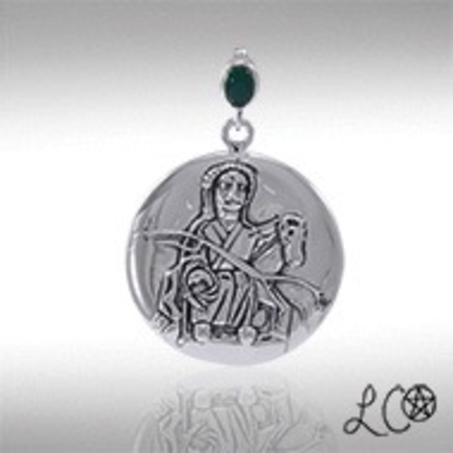 Laurie Cabot’s Epona with Green Agate Pendant