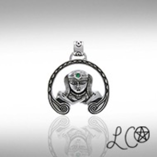 Laurie Cabotâ€™s Anu Goddess with Green Agate Pendant