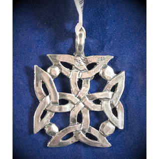 Irish Solar Cross Pendant in Sterling Silver
