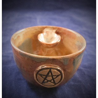 Altar Bowl in Tiger’s Eye with Pentagram