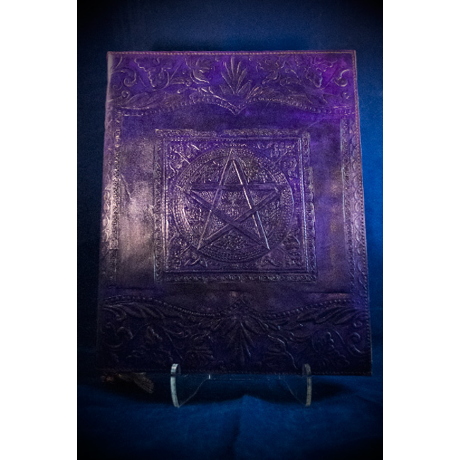 Large Pentacle in Square Journal in Purple