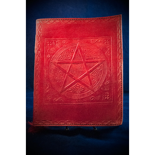 Small Pentacle in Square Journal in Red