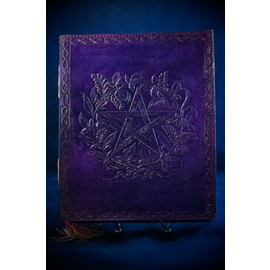 Small Herbal Pentagram Journal in Purple