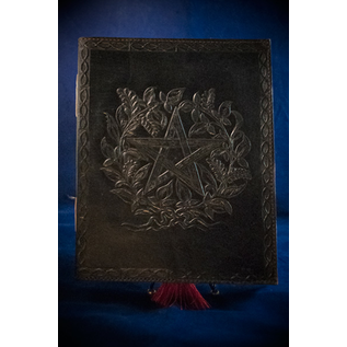 Small Herbal Pentagram Journal in Black