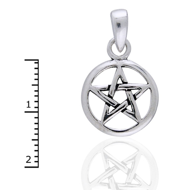 Small Open Pentacle Pendant in Sterling Silver