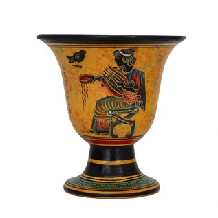Apollo Ritual Goblet - 4.5 Inches Tall in Handpainted Ceramic from Greece