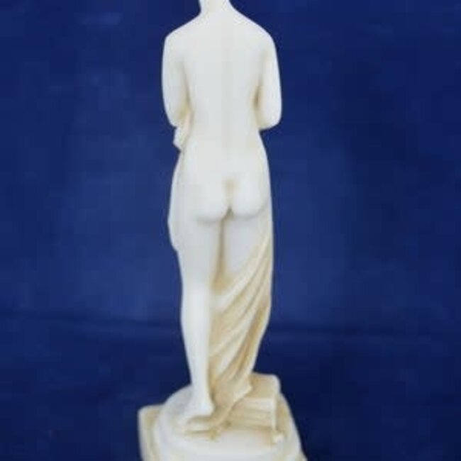 Statue of Sappho - 6.2  Inches Tall in Aged Alabaster - Made in Greece