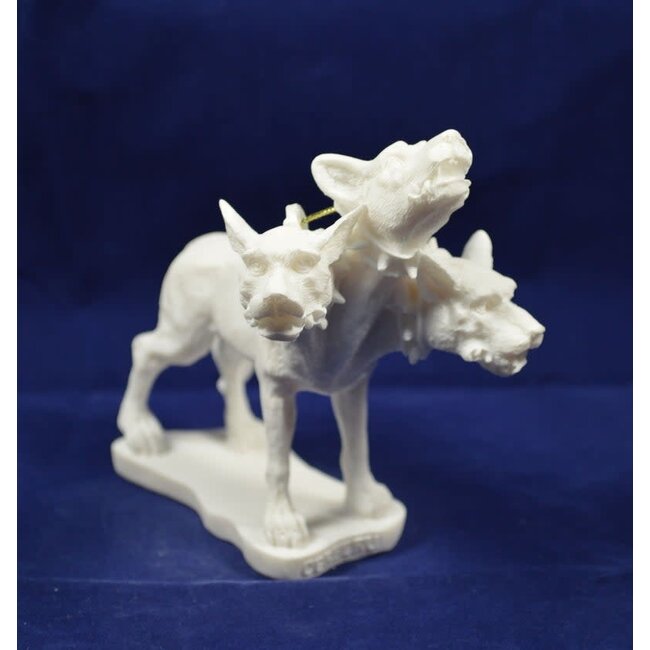 Cerberus, Guardian of the Underworld - 4.3  Inches Tall in Aged Alabaster - Made in Greece