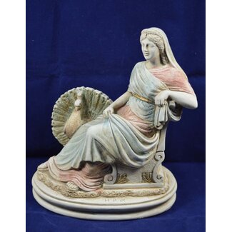 Statue of Hera, Queen of the Gods - 7.8  Inches Tall in Casting Stone - Made in Greece