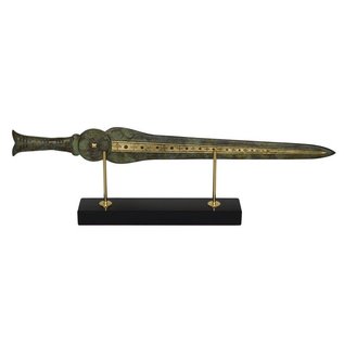 Sword of Prince Hector - 23 Inches Long in Pure Bronze with Patina - Made in Greece