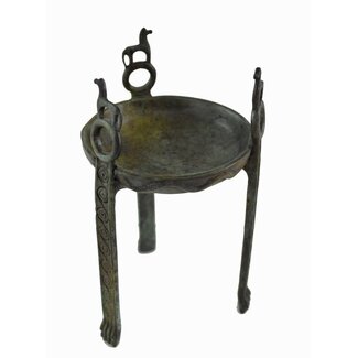 Tripod Censer with Horses - 7 Inches Tall in Bronze - Made in Greece