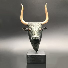Bull Head - 4 inches Tall in Bronze - Made in Greece