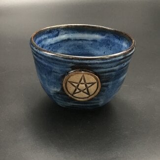 Altar Bowl in Blue with Pentagram