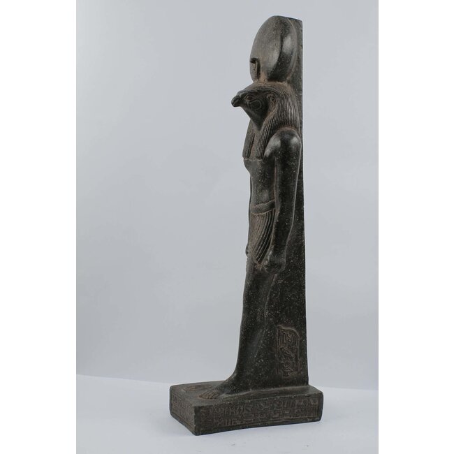 Amun-Ra statue - 22.4 Inches Tall in Basalt - Made in Egypt