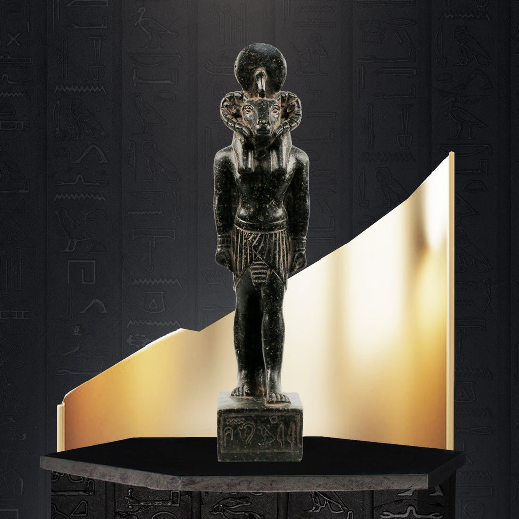 khnum egyptian god statue