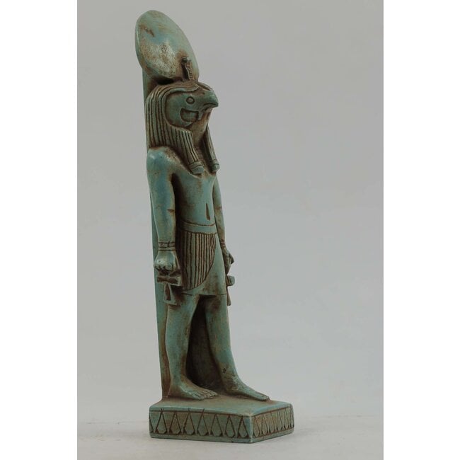 Horus Statue - 9 Inches Tall in Flame Stone - Made in Egypt