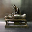Anubis Mummification Statue - 10.5 Inches Tall in Basalt - Made in Egypt