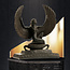 Winged Isis Statue on Boat - 14 Inches Tall in Basalt - Made in Egypt