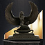 Winged Isis Statue on Boat - 14 Inches Tall in Basalt - Made in Egypt