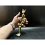 Goddess Isis Nursing Horus Statue - 9.5 Inches Tall in Solid Bronze - Made in Egypt