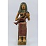 Goddess Isis Nursing Horus Statue - 15.5 Inches Tall in Natural Wood - Made in Egypt