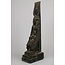 Goddess Isis with Seated Thoth Statue - 22 Inches Tall in Basalt - Made in Egypt