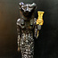 Egyptian Lioness Goddess Sekhmet Statue - 17 Inches Tall in Black Stone - Made in Egypt
