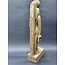 Egyptian Lioness Goddess Sekhmet Statue - 17 Inches Tall in Golden Limestone - Made in Egypt