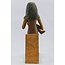 Goddess Isis Nursing Horus Statue - 15.5 Inches Tall in Natural Wood - Made in Egypt