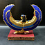 Winged Isis Statue - 8.5 Inches Tall in Gold Leafed Stone - Made in Egypt