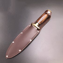 Cretan Athame -  11 Inches Long with Black-Stained Kermes Oak Handle, Steel Blade, and Bronze Pommel - Made in Crete