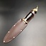 Cretan Minotaur Athame -  11 Inches Long with Black Ram Horn Handle, Steel Blade, and Bronze Pommel - Made in Crete