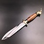 Cretan Minotaur Athame  -  11 Inches Long with Black-Stained Kermes Oak Handle, Steel Blade, and Bronze Pommel - Made in Crete