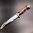 Cretan Lion Head Athame  -  11 Inches Long with Black-Stained Kermes Oak Handle, Steel Blade, and Bronze Pommel - Made in Crete