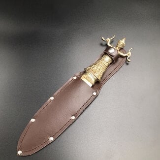Minoan Snake Goddess Athame -  11 Inches Long with Bronze Handle and Blade - Made in Crete