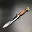 Cretan Goat Head Athame  -  11 Inches Long with Black-Stained Kermes Oak Handle, Steel Blade, and Bronze Pommel - Made in Crete