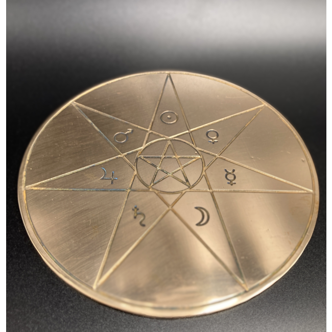 Planetary Altar Pentacle - 6 Inches Wide in Copper