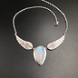 Extra Large Moonstone Angel Wing Necklace