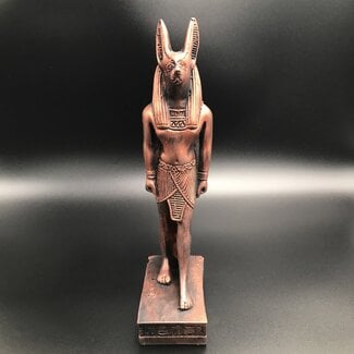 Anubis Statue - 12 Inches Tall in Copper Polystone - Made in Egypt