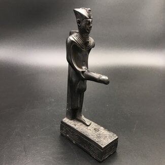 Min Statue - 11 Inches Tall in Black Polystone - Made in Egypt