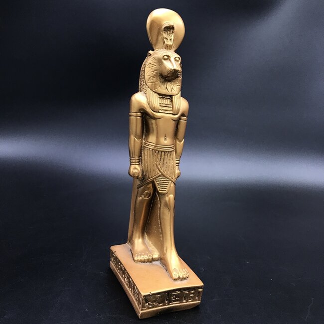 SEKHMET The Egyptian goddess of protection, Good luck - 11 Inches Tall Gold - Made in Egypt