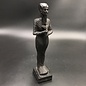 Egyptian Ptah god standing & holding the stick  - 10.5 Inches Tall in Black Polystone - Made in Egypt